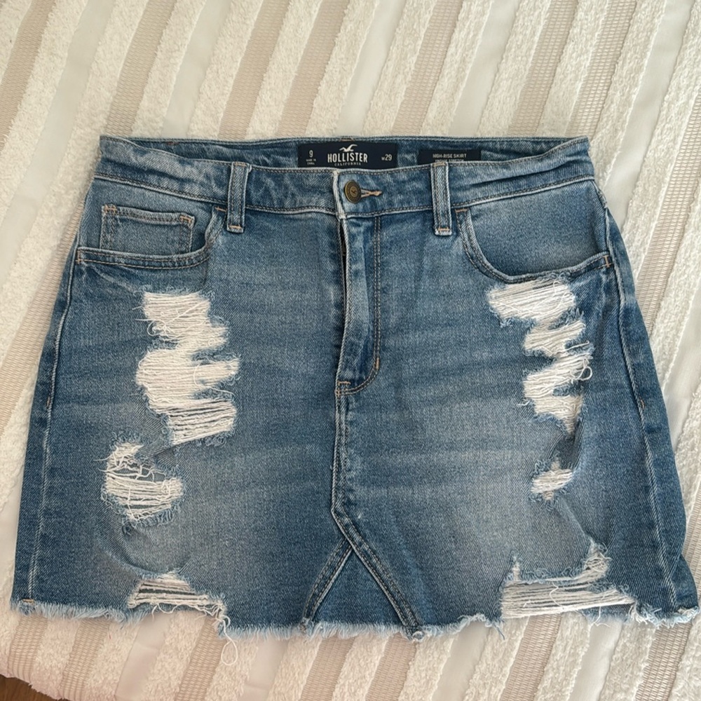 Hollister jean skirt